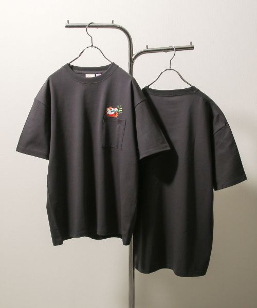 Tシャツ メンズ シャツ 半袖 半袖シャツ メンズ ユニセックス 刺繍 イラストプリント ファッション (sk-klg001)＃｜zip｜19