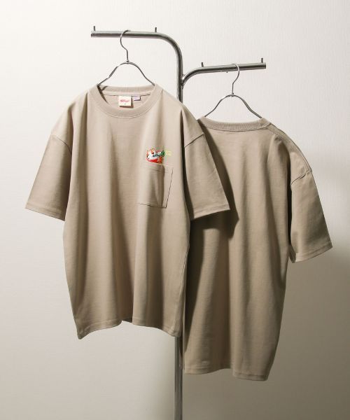 Tシャツ メンズ シャツ 半袖 半袖シャツ メンズ ユニセックス 刺繍 イラストプリント ファッション (sk-klg001)＃｜zip｜21