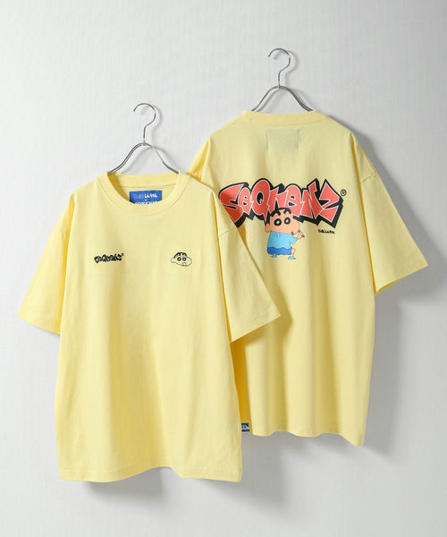 Tシャツ メンズ クレヨンしんちゃん 半袖 半袖Tシャツ バックプリント キャラクター ロゴプリント...