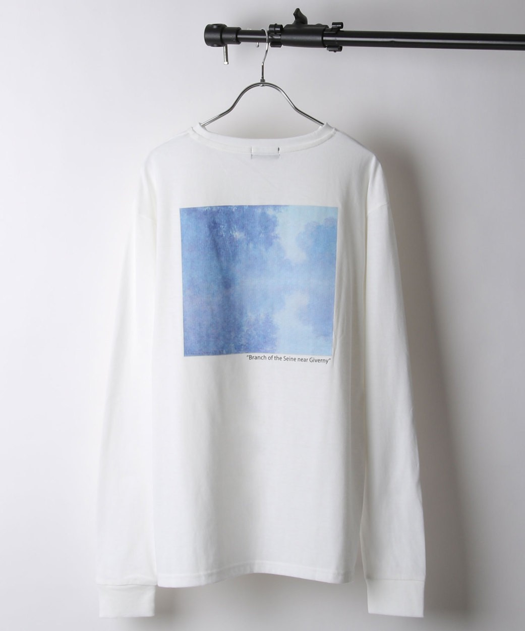 Tシャツ メンズ おしゃれ 長袖 カットソー ロンT 長袖 バックプリント プリント 絵画Tシャツ クルーネック (zp162126)