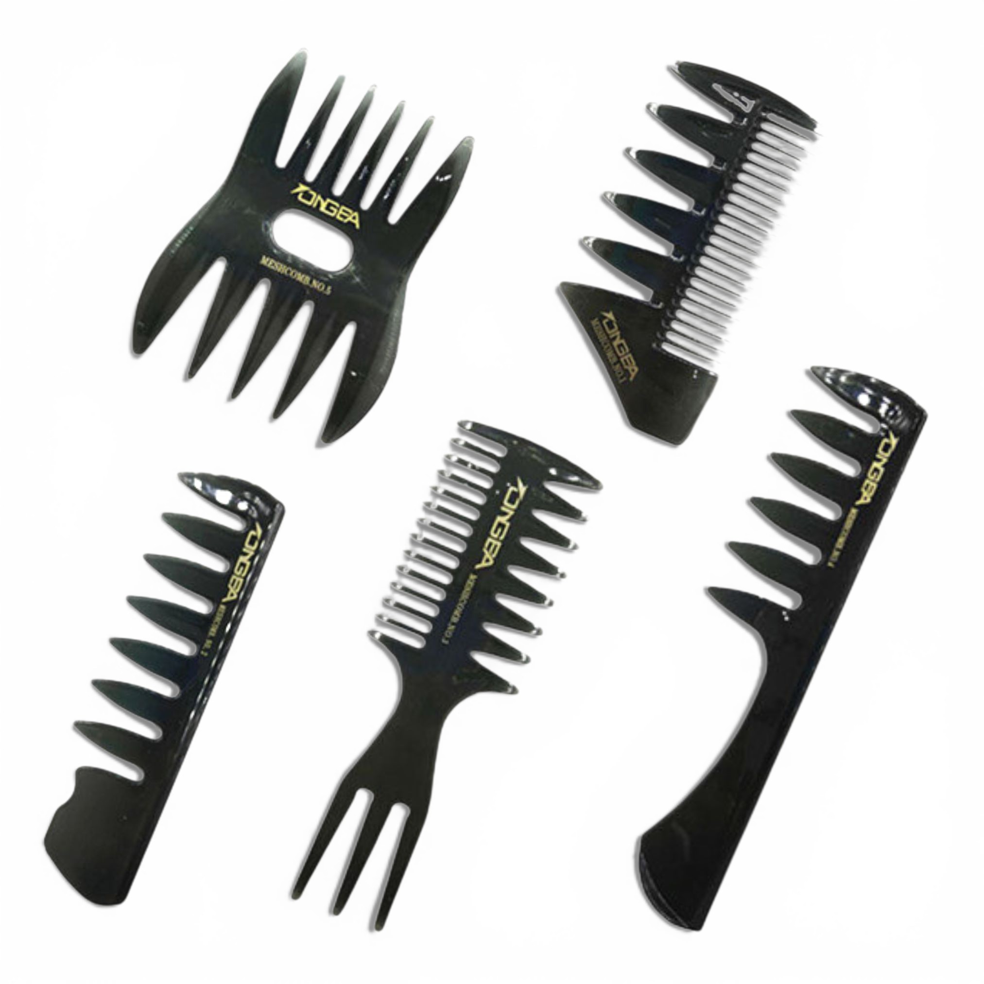 コーム メンズ ヘアコーム メッシュコーム ポマード くし 櫛 粗め 男性 ヘアケア バーバー 5本セット |  | 01