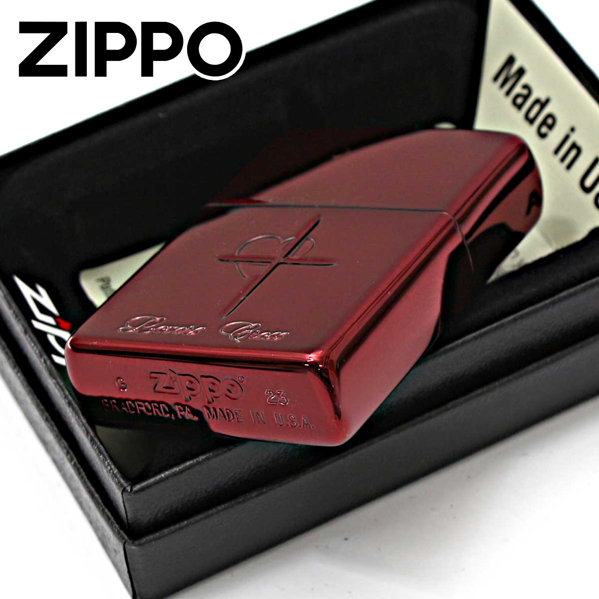 ZIPPO（ジッポー） ジッポライター ラバーズ クロス ハート レッド 