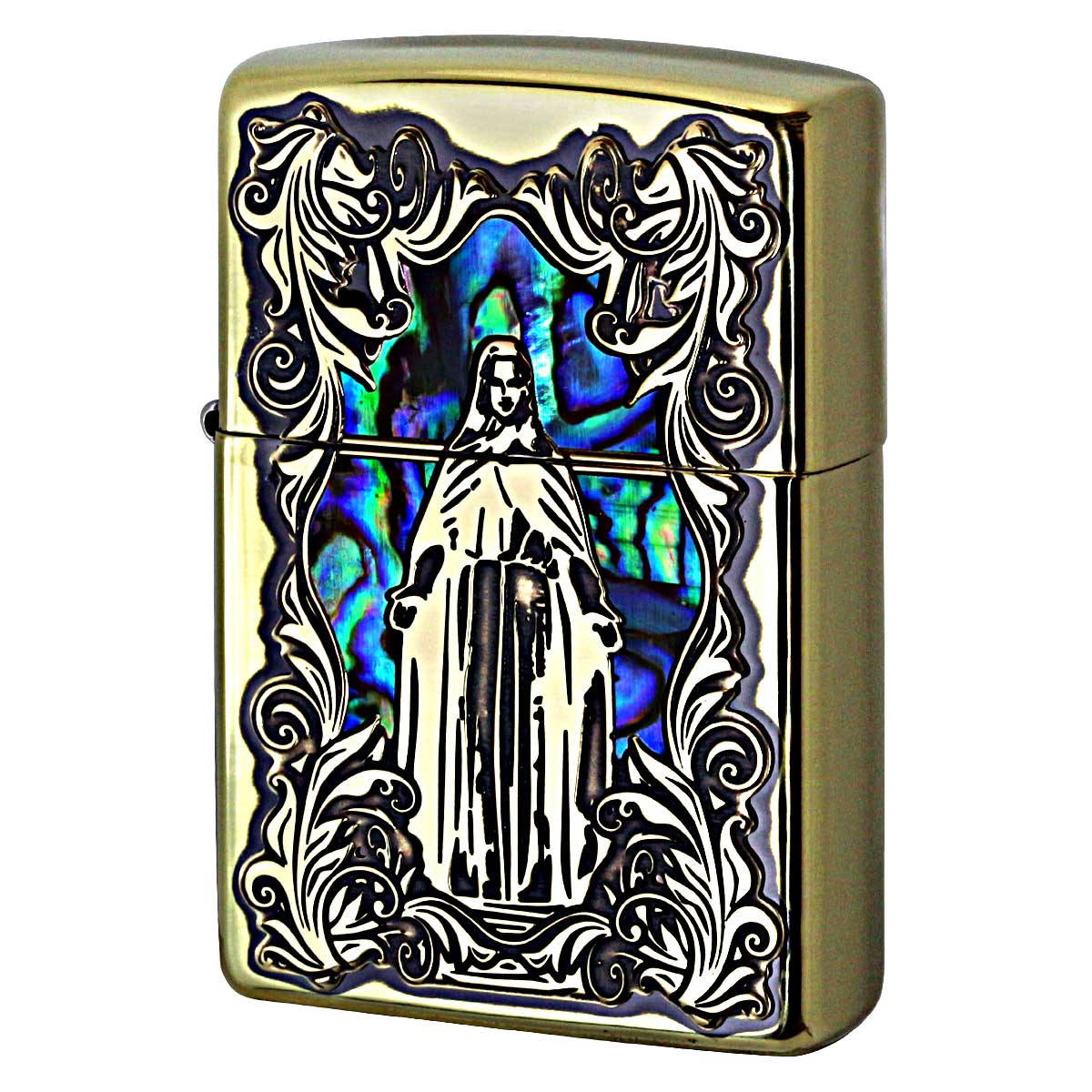 ZIPPO（ジッポー） ジッポライター シェル 貝 マリア 真鍮いぶし 
