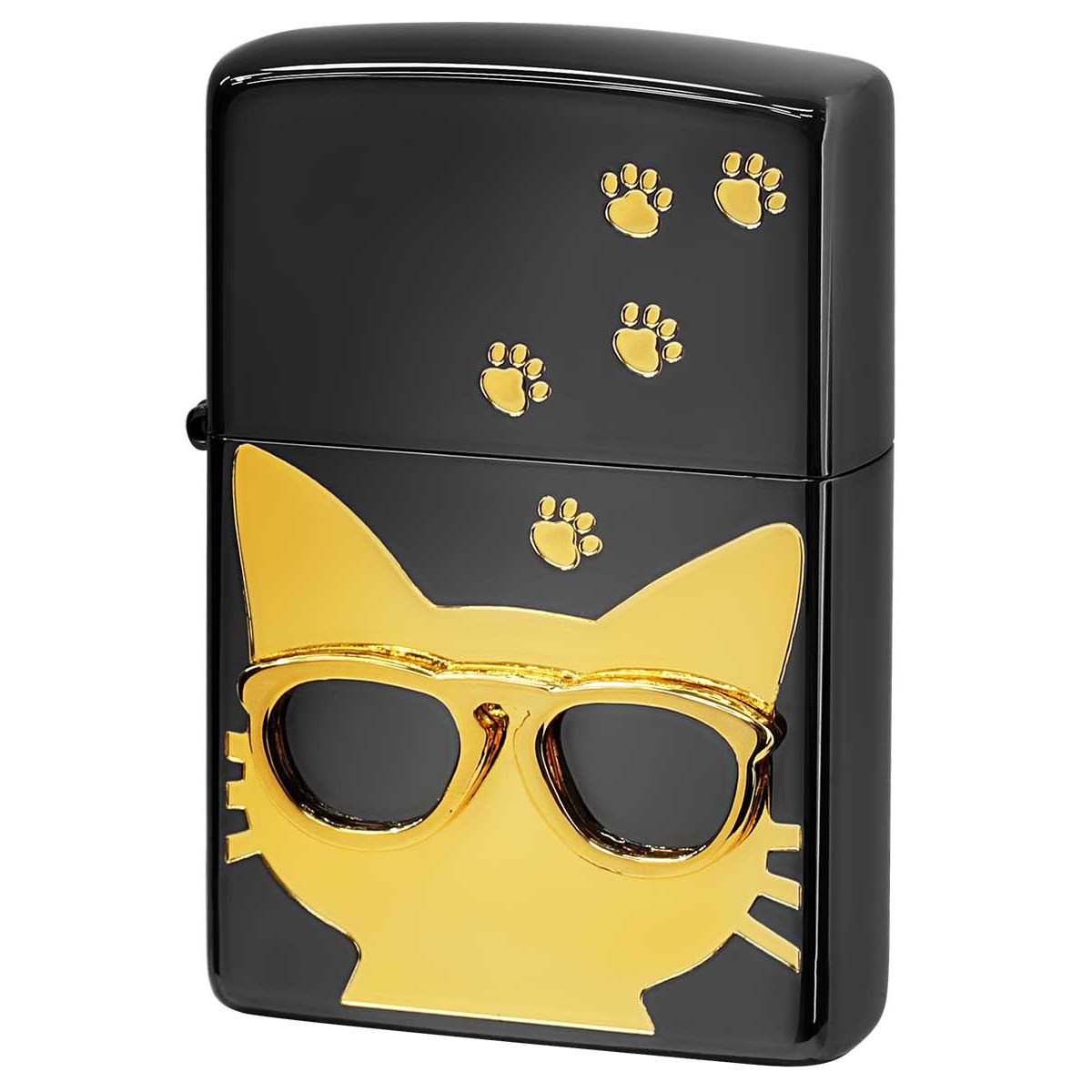 ZIPPO（ジッポー） ジッポライター 猫 ネコ 足跡 サングラス メタル 