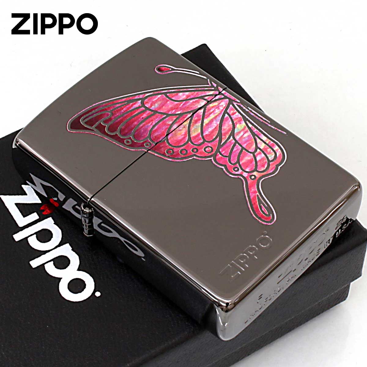 ZIPPO（ジッポー） ジッポライター 蝶々 バタフライ シェル風プリント 