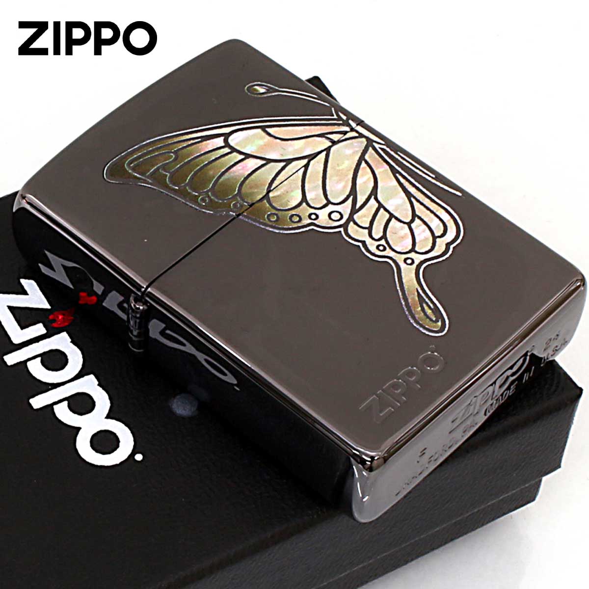 ZIPPO（ジッポー） ジッポライター 蝶々 バタフライ シェル風プリント 