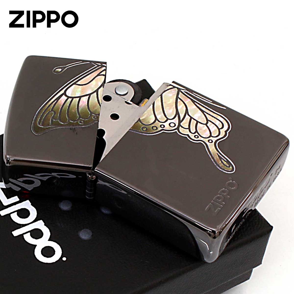 ZIPPO（ジッポー） ジッポライター 蝶々 バタフライ シェル風プリント
