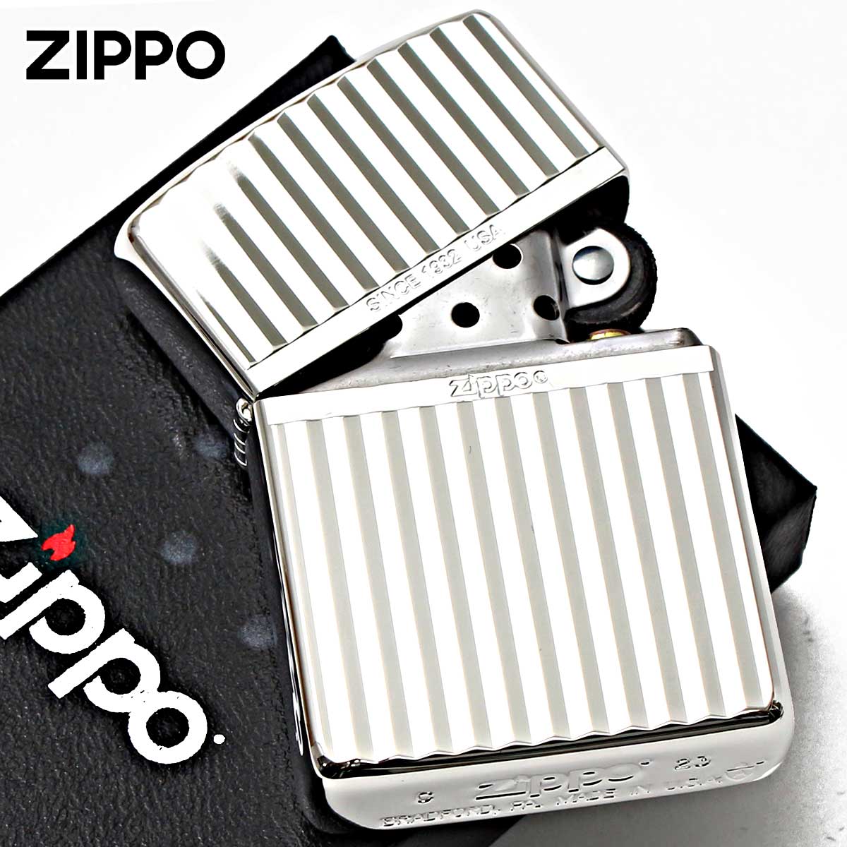 zippo ジッポーライター スタンダードデザイン 銀ミラー(D) 16SD
