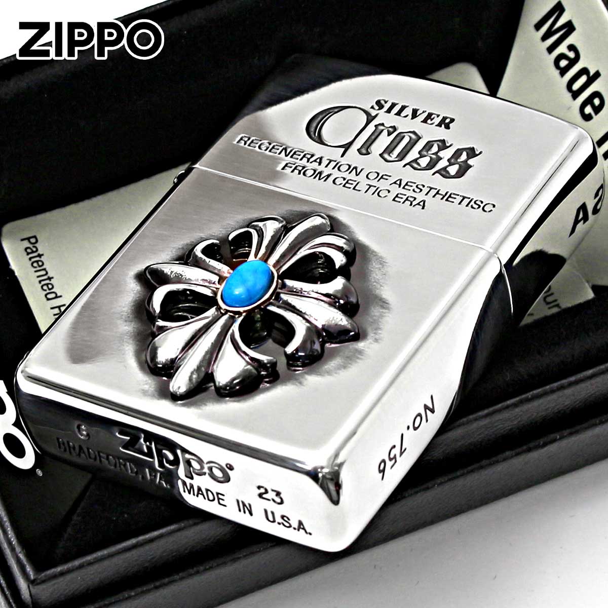 ZIPPO Zippo ジッポライター クロス 十字架 メタル 純銀メタル