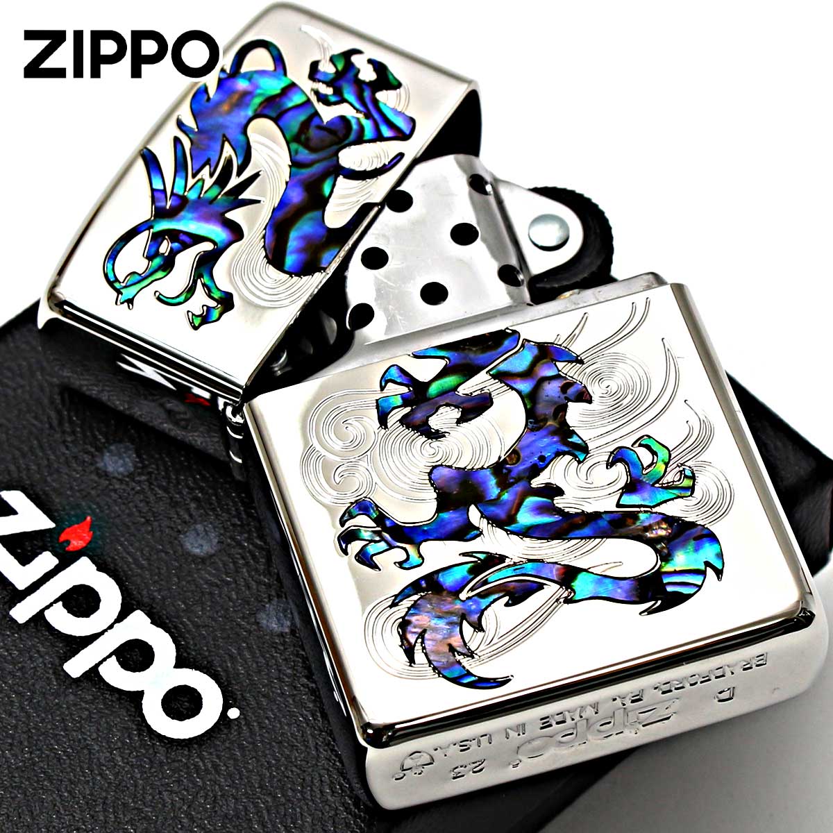 Ar　希少クロスシェル張りアーマZIPPO Zippo ジッポー アーマー クロス 十字架 シェル 貝貼り 両面加工