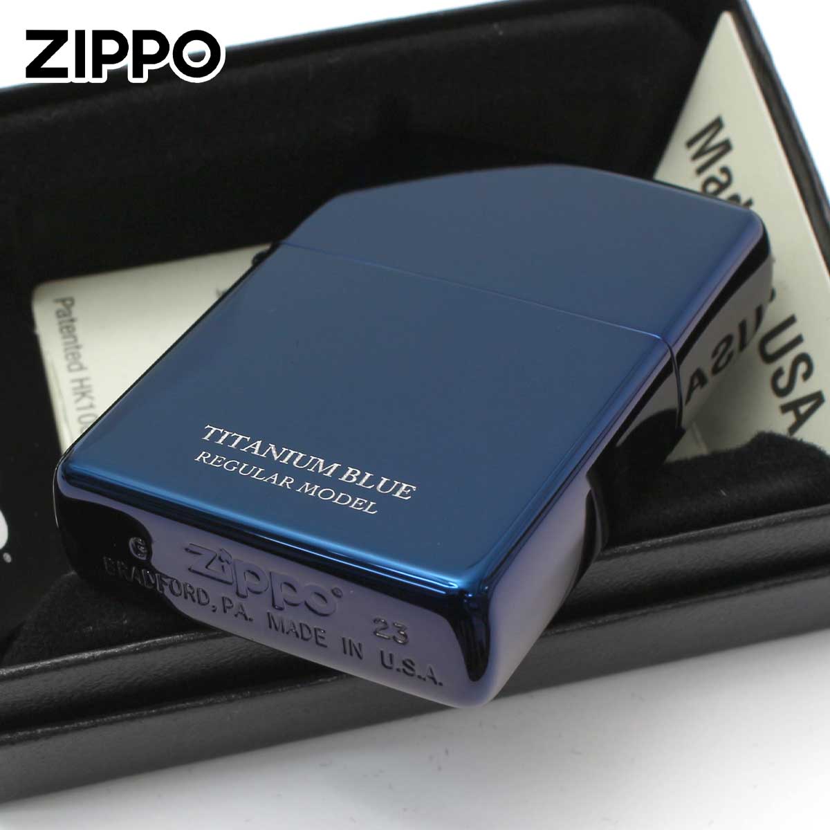 ZIPPO（ジッポー） ジッポライター レギュラー チタニューム ブルー