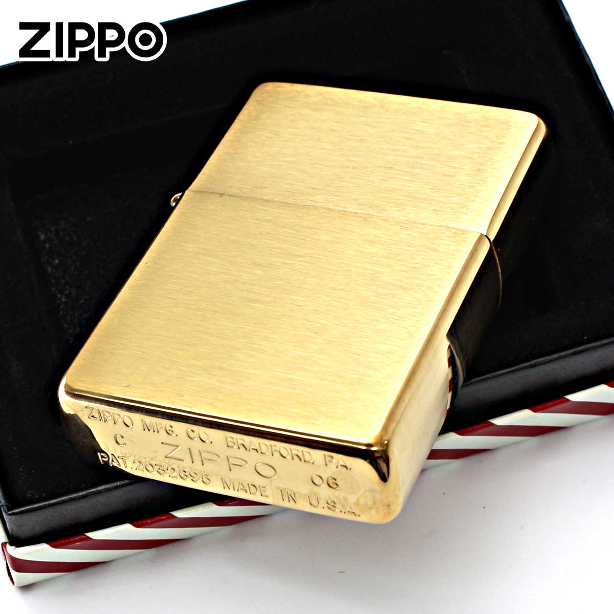 レプリカ Zippo ジッポライター 1937レプリカ フラットトップ 真鍮 