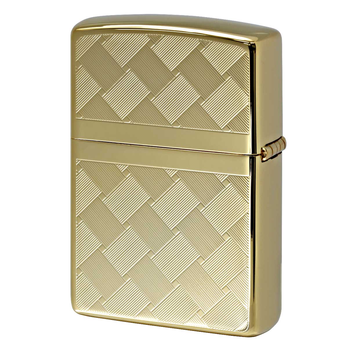 Zippo ジッポライター 網目模様 両面加工 つむぎ ゴールド