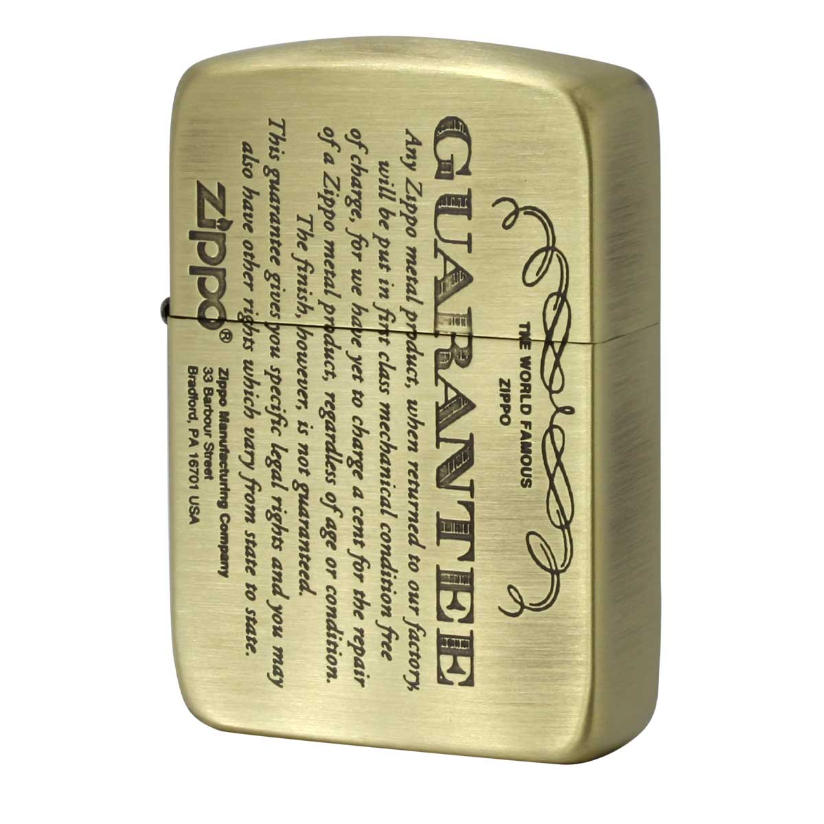 レプリカ Zippo ジッポライター 1941レプリカ ギャランティー柄 保証書 