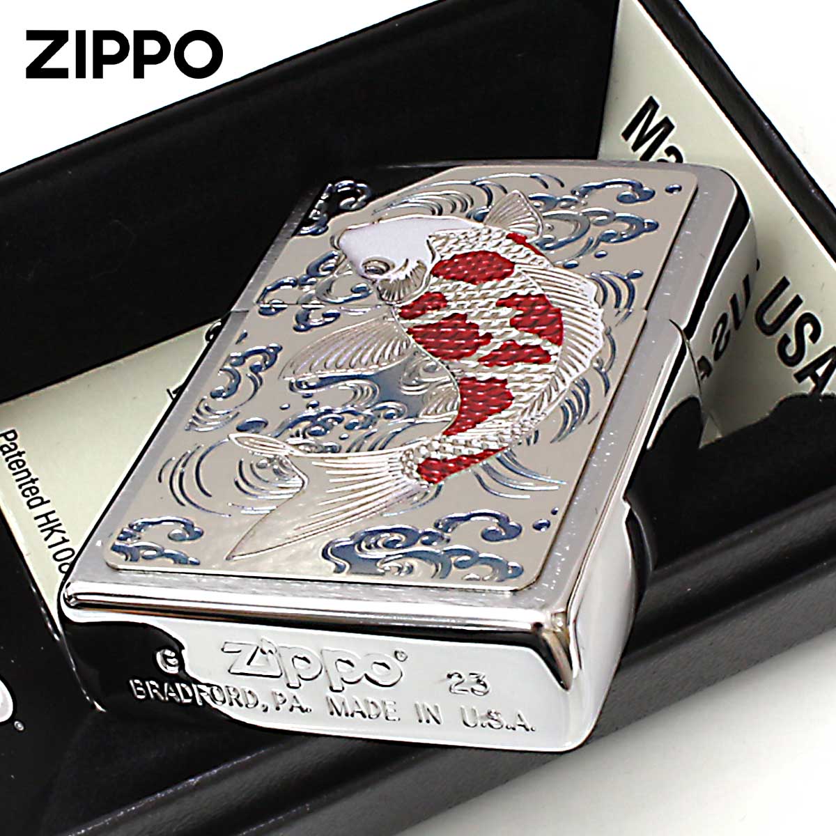 昇り鯉 ZIPPO Zippo ジッポライター 和柄 昇り鯉 CP-KC プレゼント