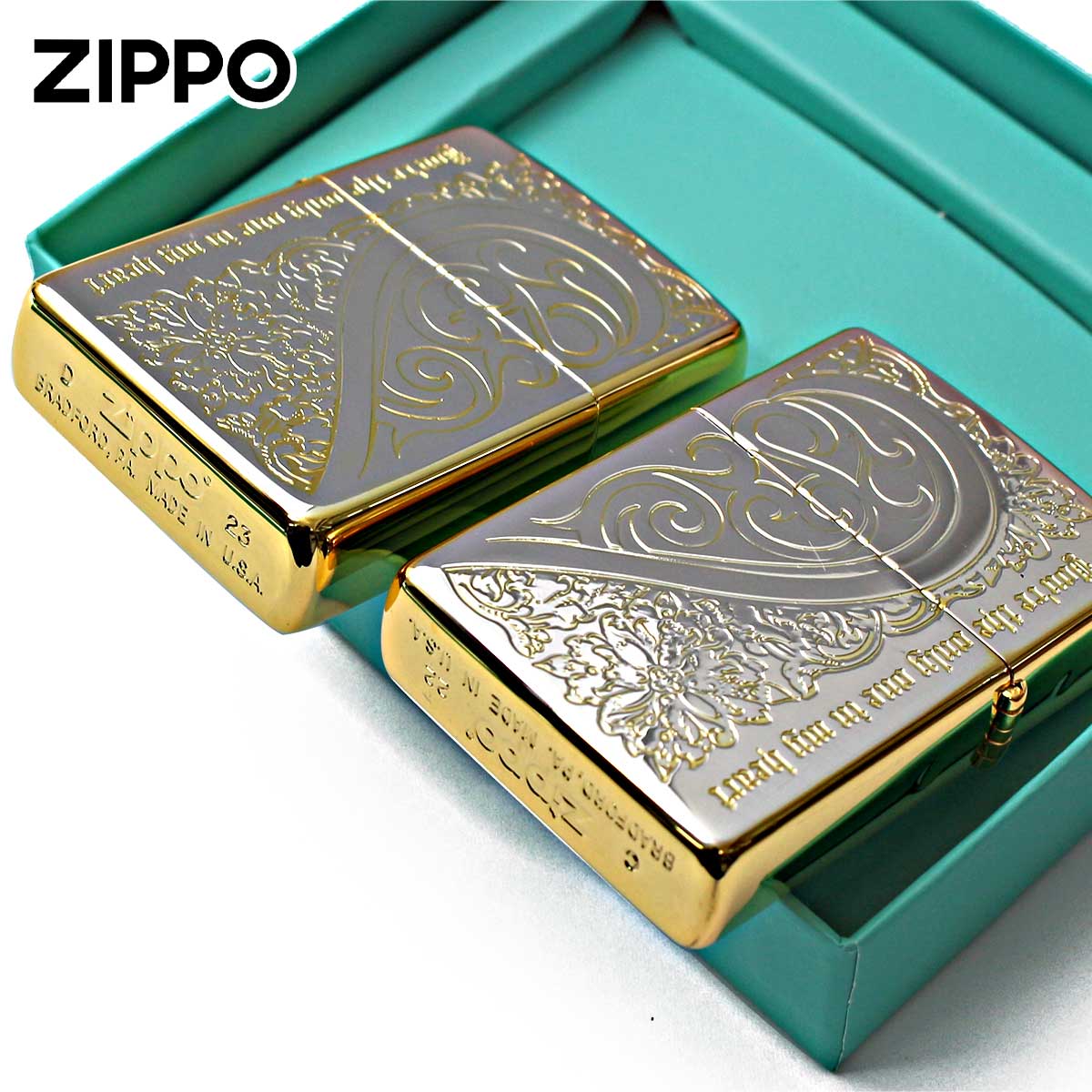 【信頼】 ZIPPO セレブレティーアラベスク ペア ジッポライター Zippo 小物
