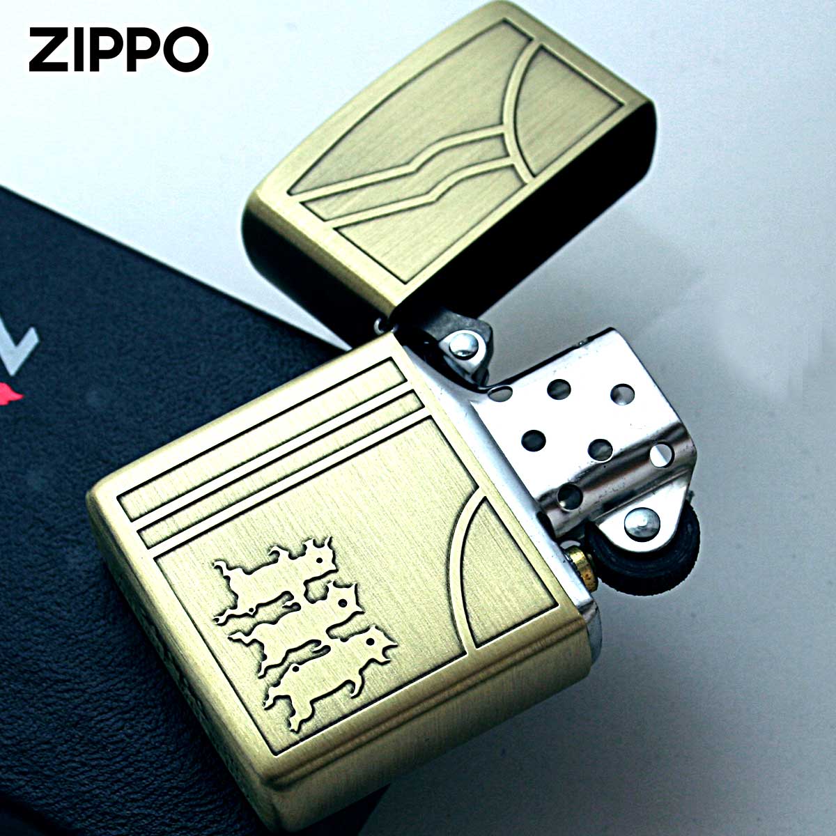 Zippo ジッポー スリーピッグス レトロ ブラス RETRO MOTIF