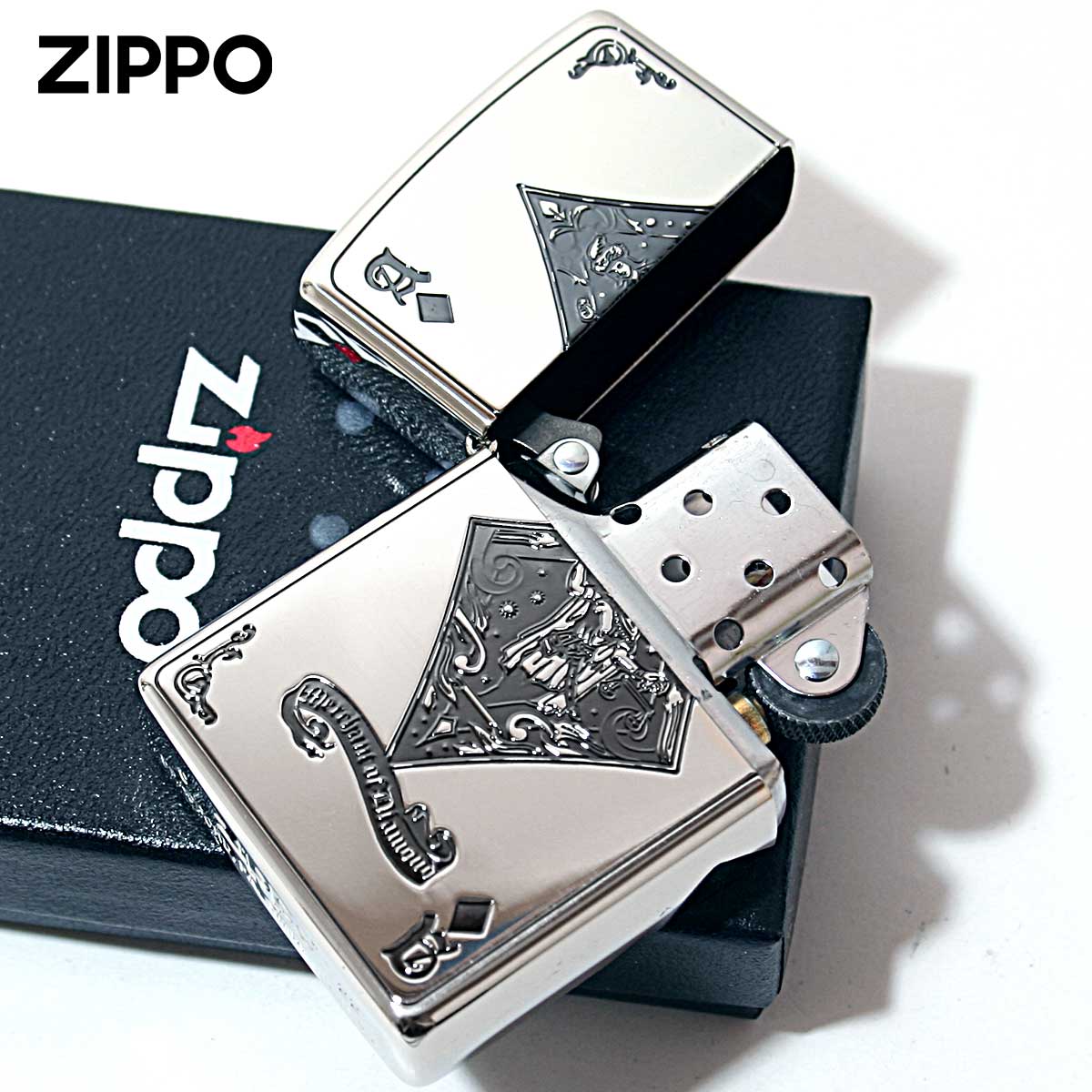 ZIPPO Zippo ジッポライター デビル トランプ ダイヤ シルバー