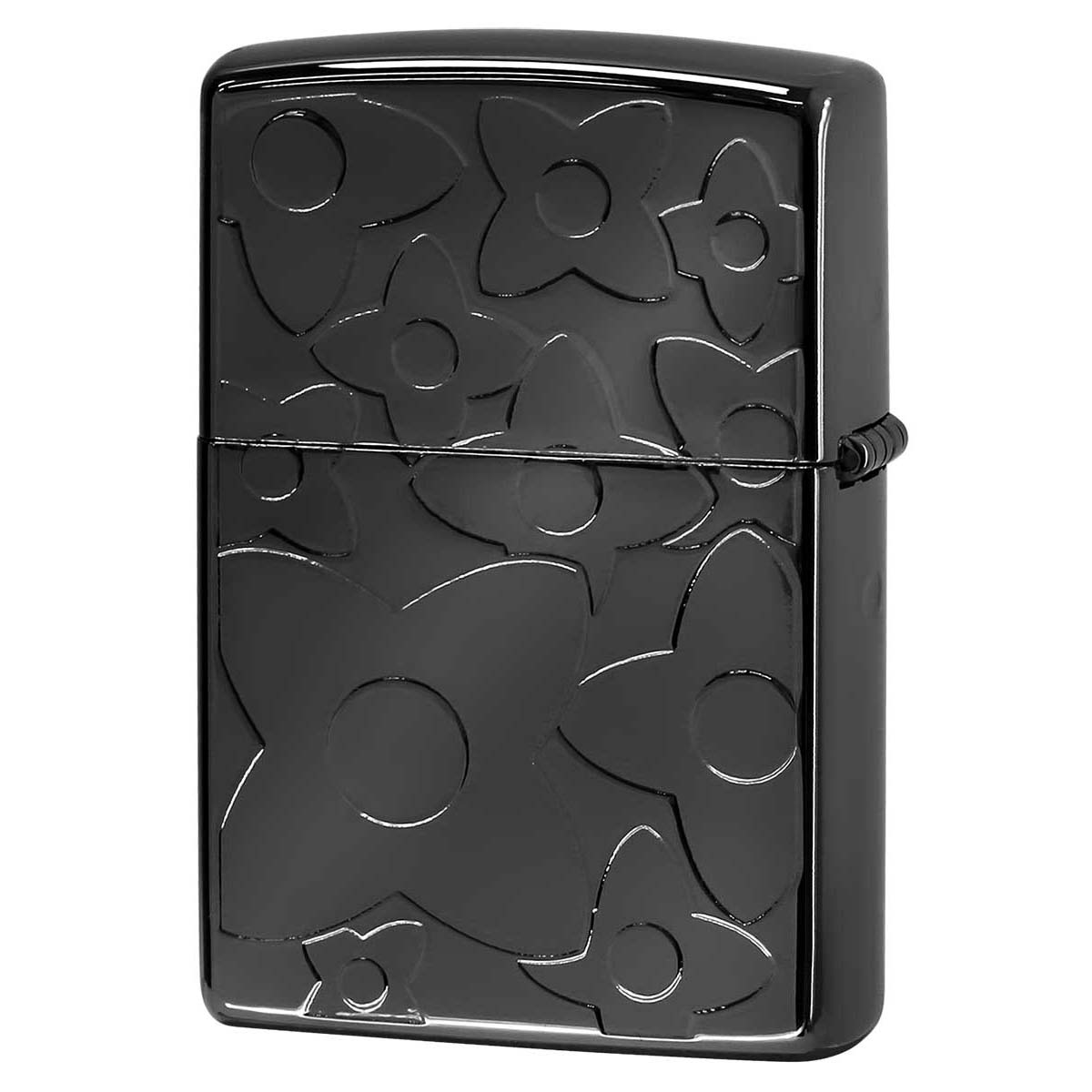 Zippo ジッポライター シェル 貝  フラワー 花 ブラック Shell Flower BK 1201S836 高級の画像