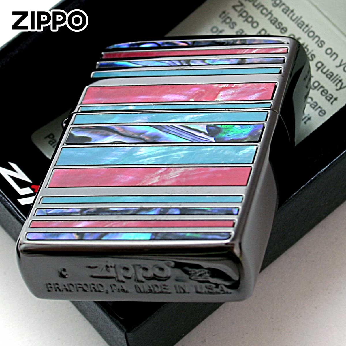 ヒッポ　スタンダードプラス Zippo ジッポー ブラック ボーダーライン ジッポ ロゴ Black Z