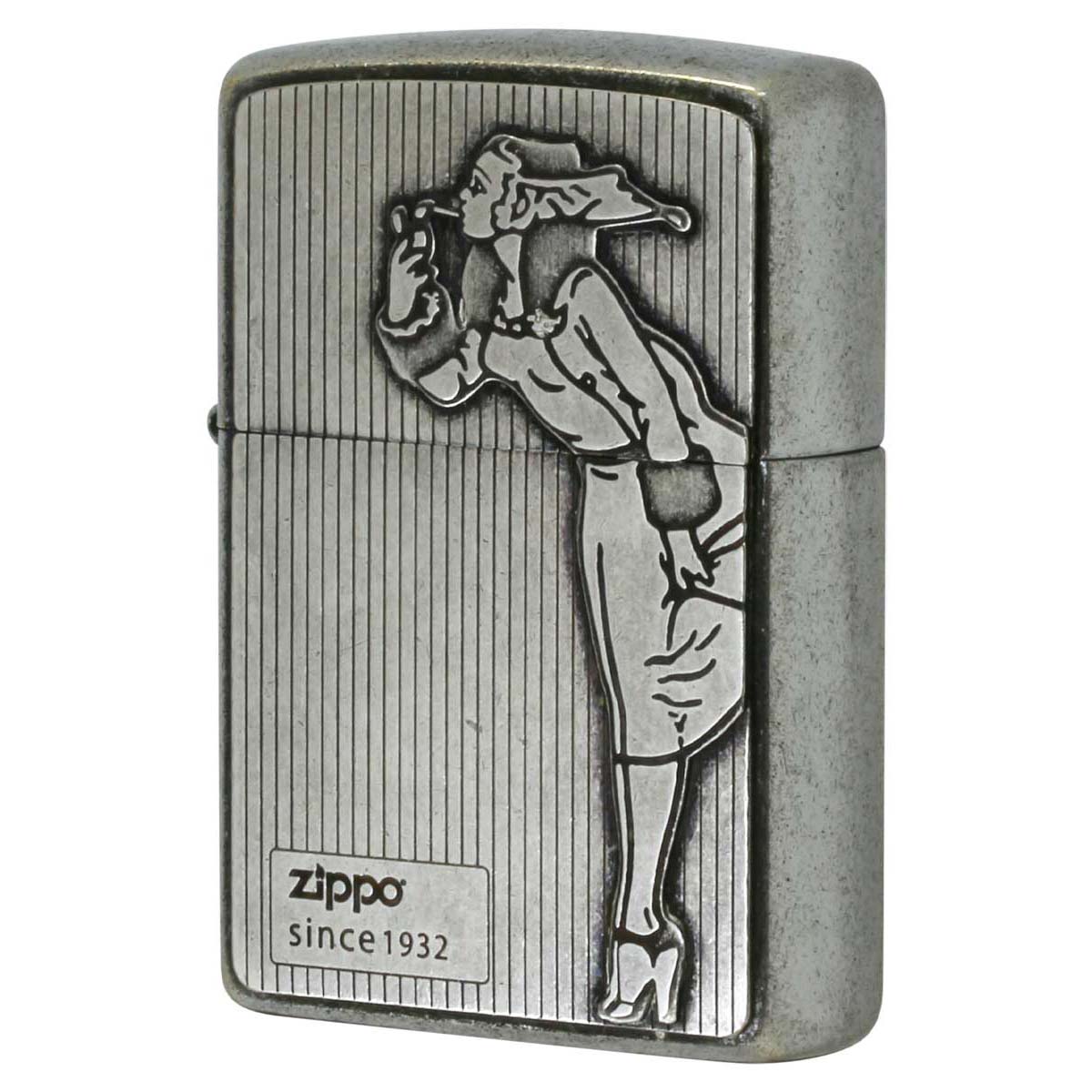 Zippo ジッポライター Windy ウインディ アンテーク風 クラッシクメタル ガール CLASSIC METAL Girl 1201S867