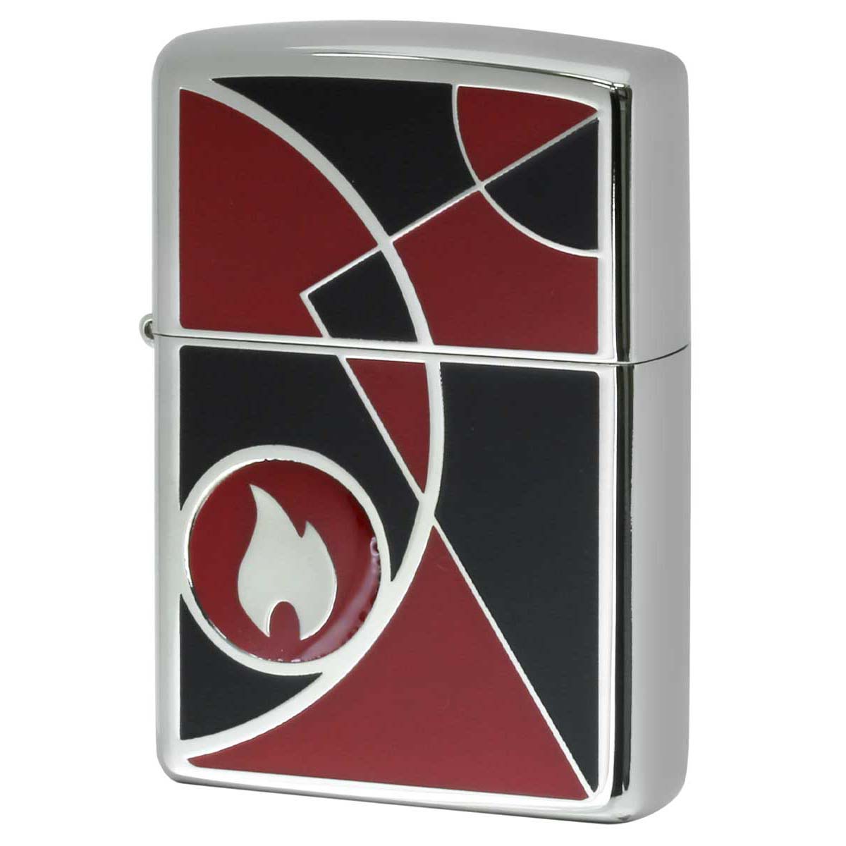 Zippo ジッポライター 炎 アイコンフレーム モザイク シルバー ブラック レッド Mosaic SV BK RD 1201S855