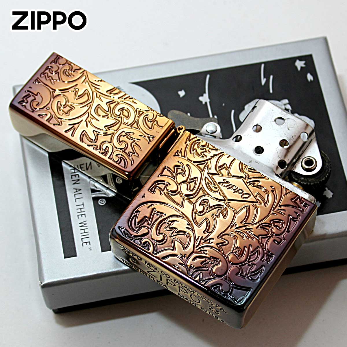 レプリカ Zippo ジッポライター 1935レプリカ アラベスク 唐草