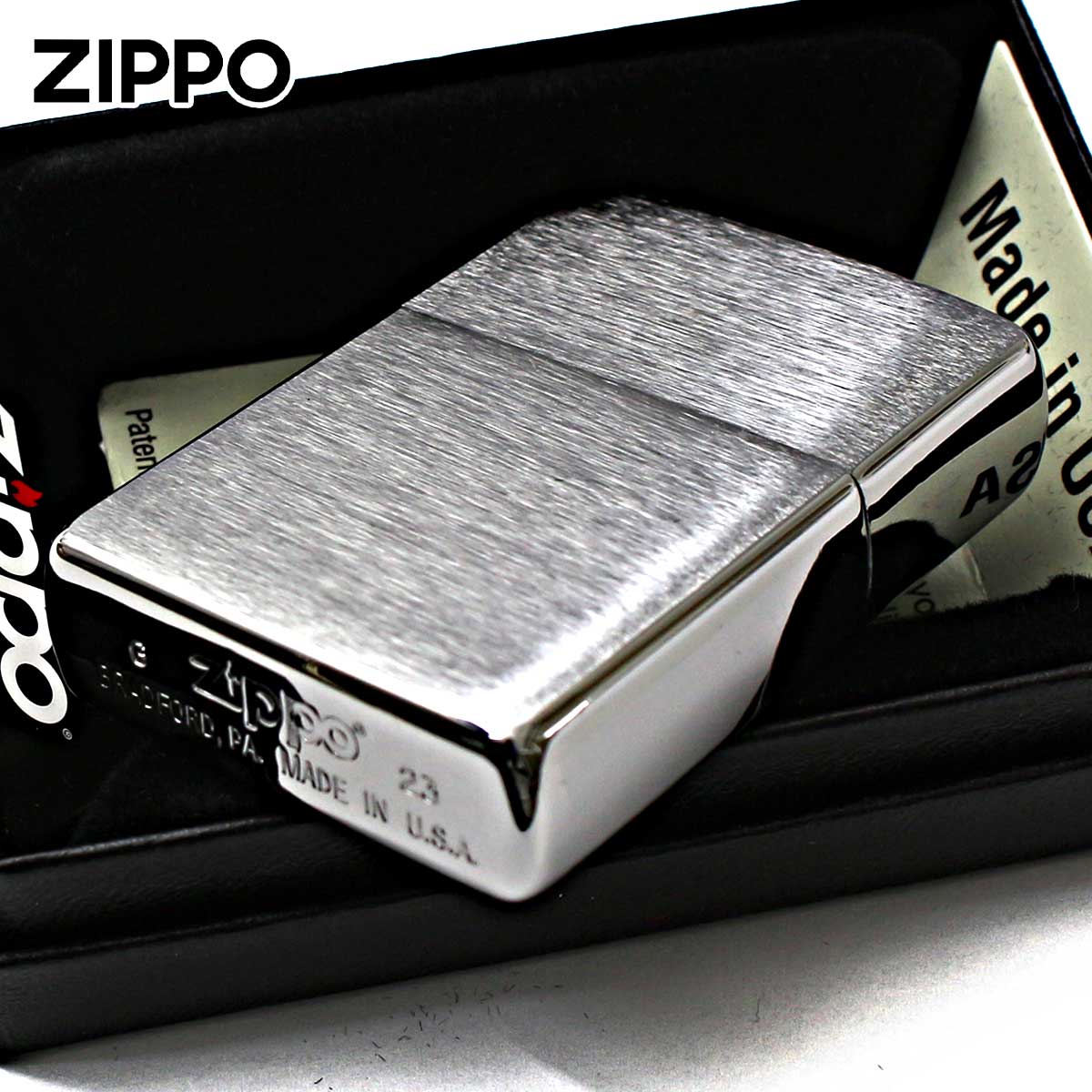ZIPPO（ジッポー） ジッポライター 無地 シルバー つや消し ブラッシュ