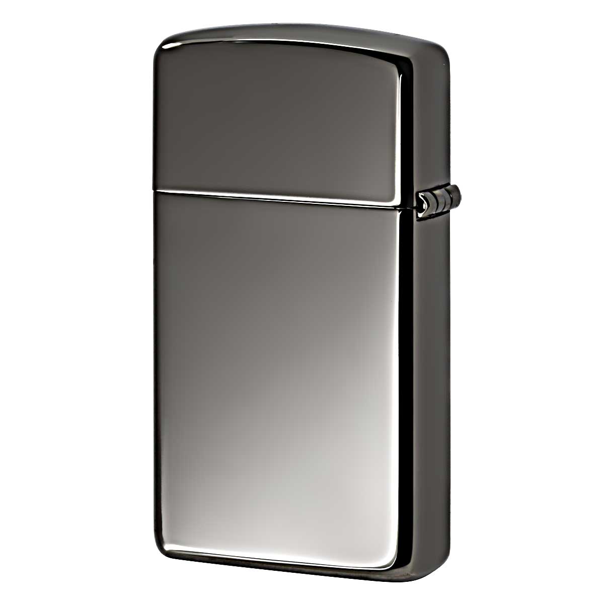 ブラックアイス Zippo ジッポライター スリム 無地 淡い黒 鏡面 SLIM