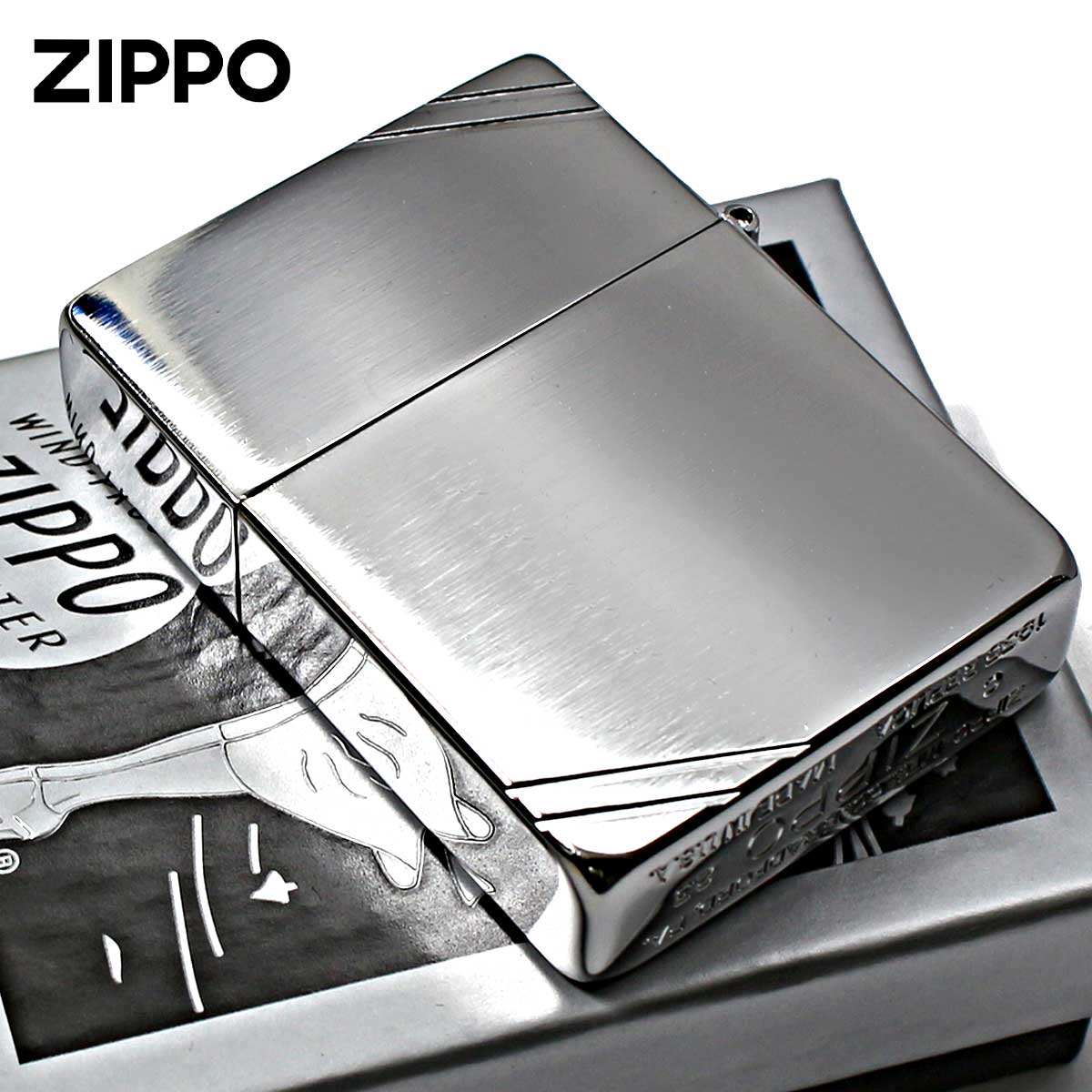 レプリカ Zippo ジッポライター 1935レプリカ 無地 シルバー つや消し