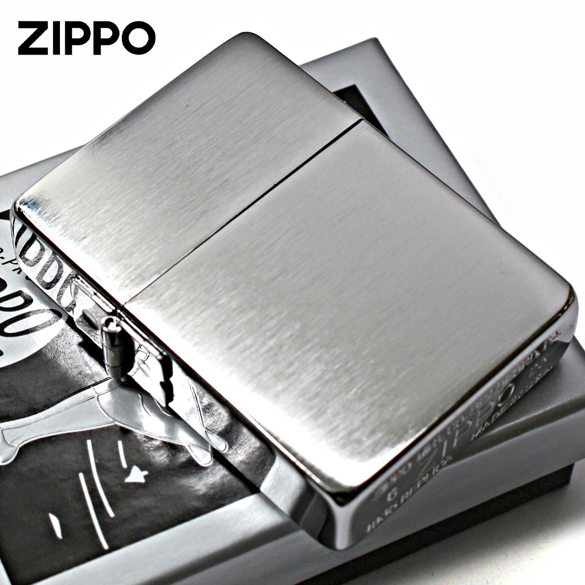 Zippo ジッポライター 1935レプリカ 無地 ブラッシュドクローム 1935.25 CC 定番 メール便可の画像