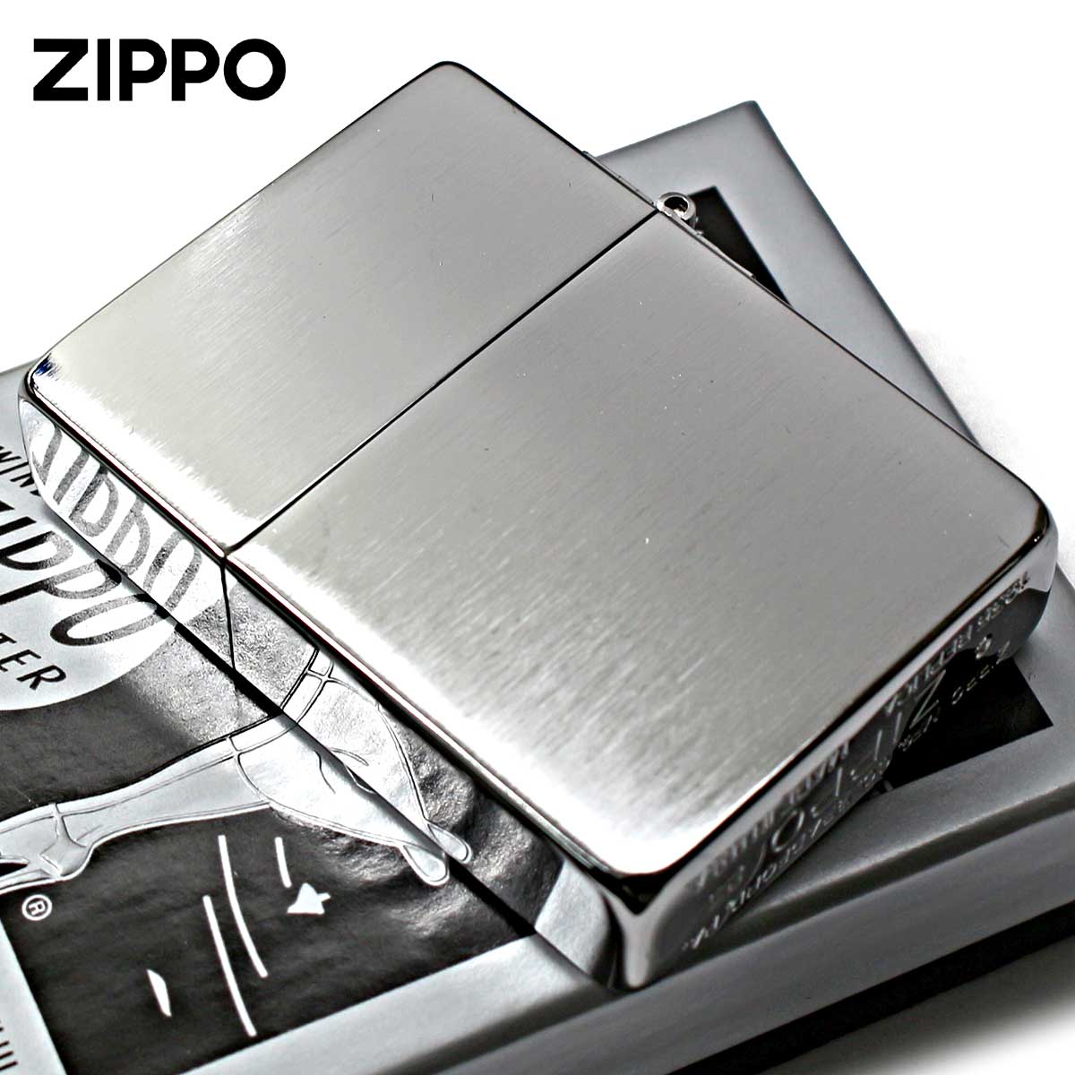 Zippo ジッポライター 1935レプリカ 無地 ブラッシュドクローム 1935.25 CC 定番 メール便可の画像