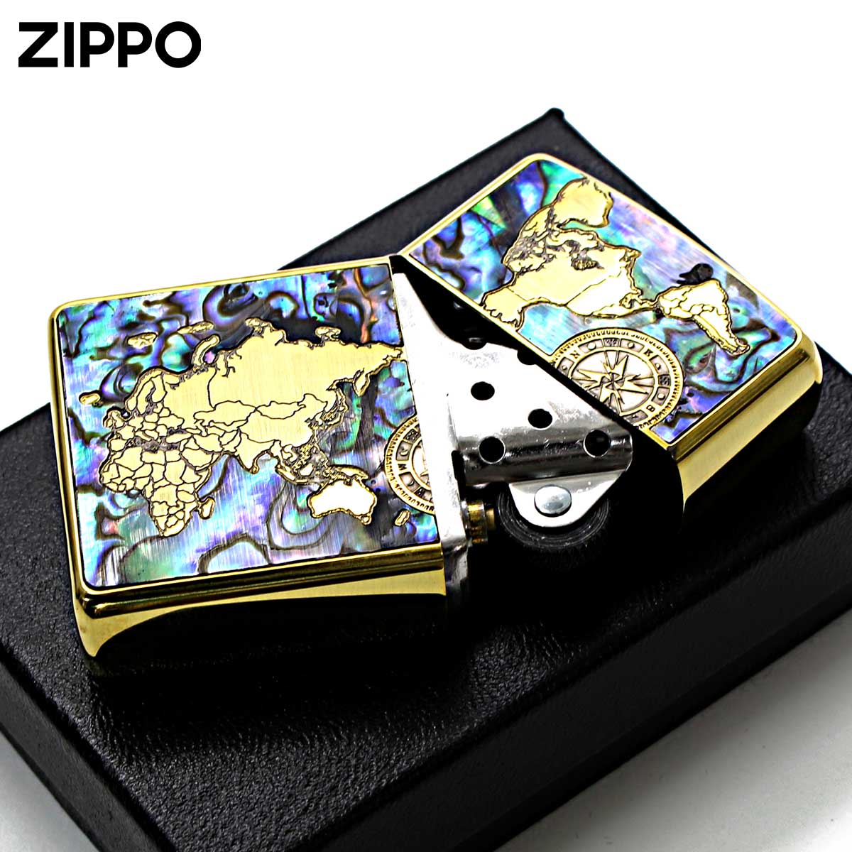 Zippo ジッポライター アーマー シェル 貝 地図 ワールドマップ ARMOR 