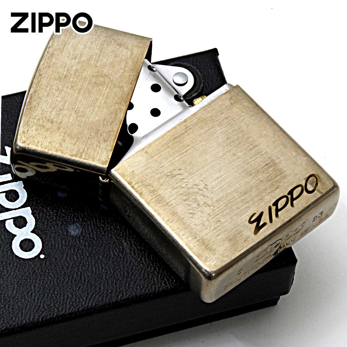 Zippo ジッポライター ビンテージ風 ユーズド ZIPPO LOGO 1955年 Vintage style V・Logo 1955 メール便可の画像