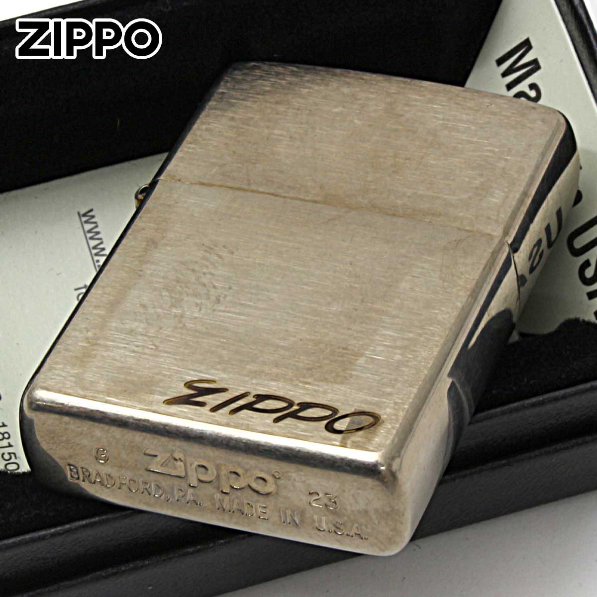 Zippo ジッポライター ビンテージ風 ユーズド ZIPPO LOGO 1955年 Vintage style V・Logo 1955 メール便可の画像
