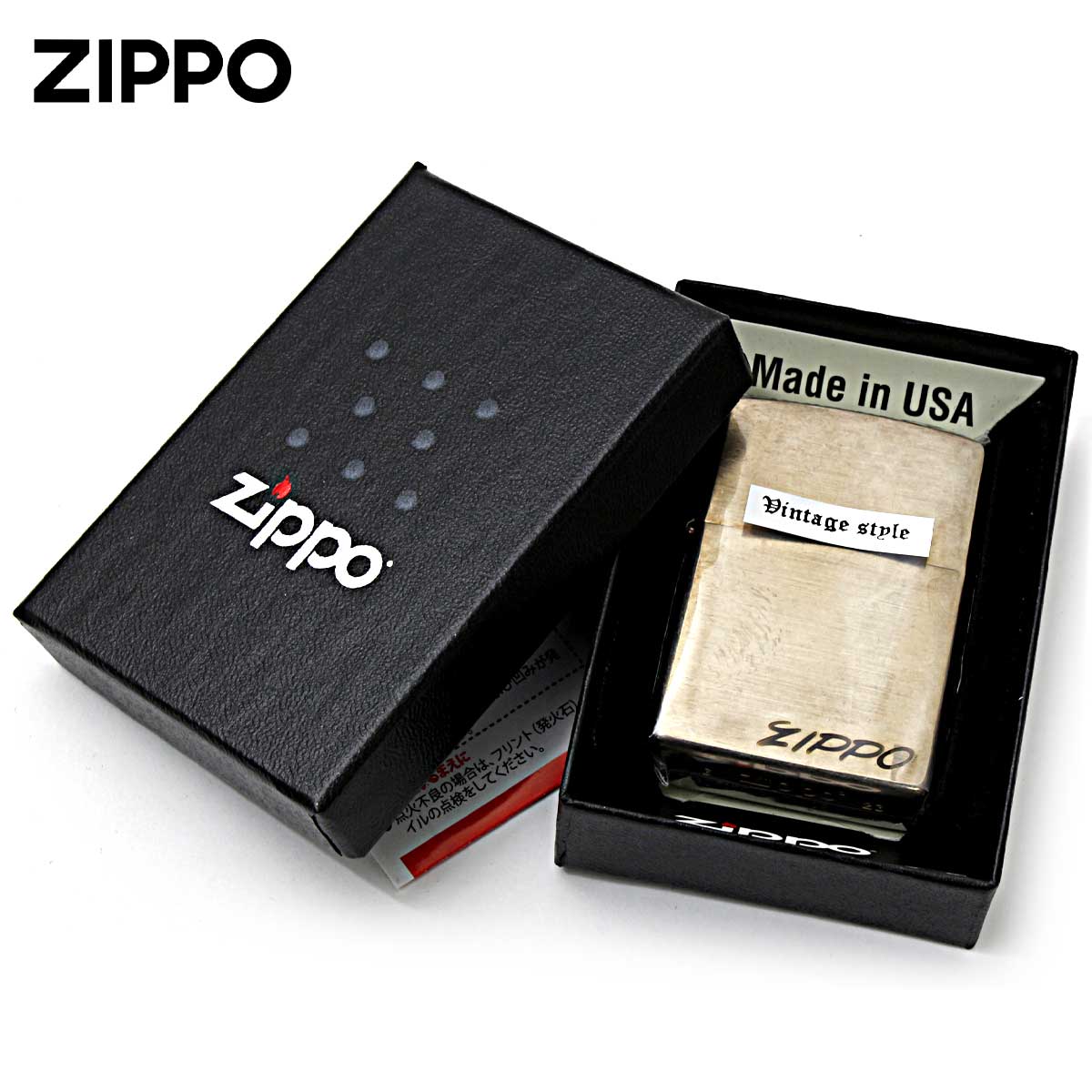 Zippo ジッポライター ビンテージ風 ユーズド ZIPPO LOGO 1955年 Vintage style V・Logo 1955 メール便可の画像