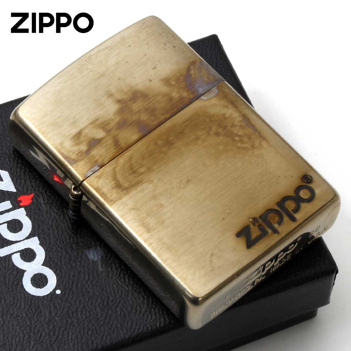 Zippo ジッポライター ビンテージ風 ユーズド ZIPPO LOGO 1980年 Vintage style V・Logo 1980 メール便可の画像