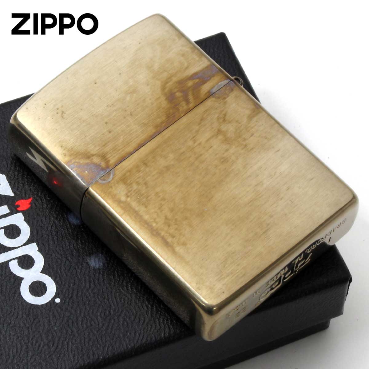 Zippo ジッポライター ビンテージ風 ユーズド ZIPPO LOGO 1980年 Vintage style V・Logo 1980 メール便可の画像