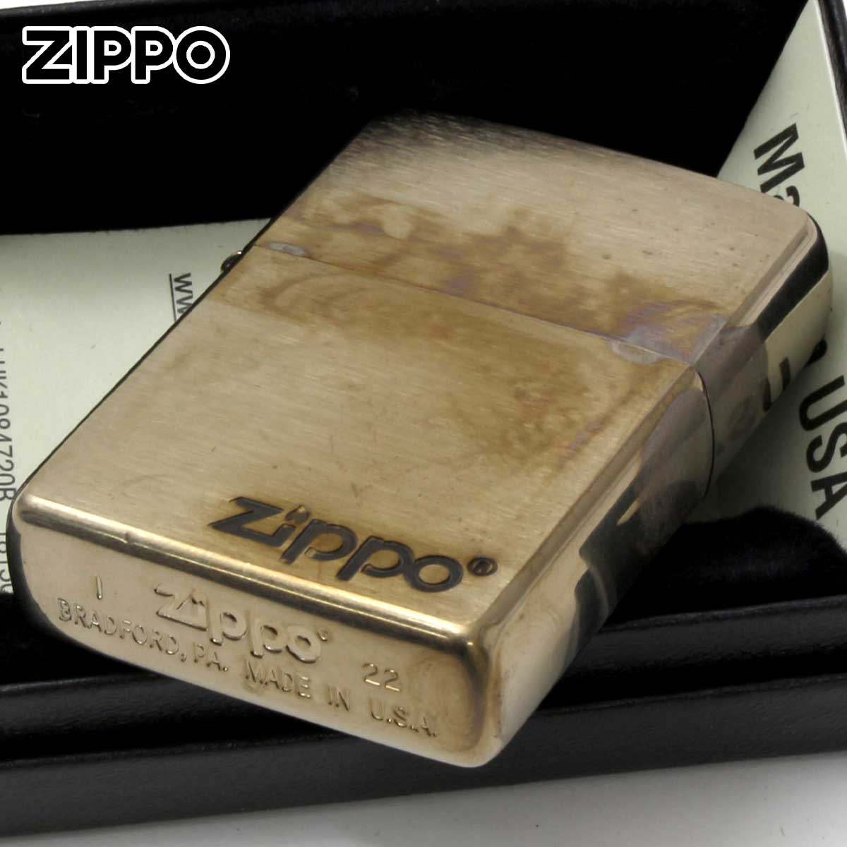 Zippo ジッポライター ビンテージ風 ユーズド ZIPPO LOGO 1980年 Vintage style V・Logo 1980 メール便可の画像
