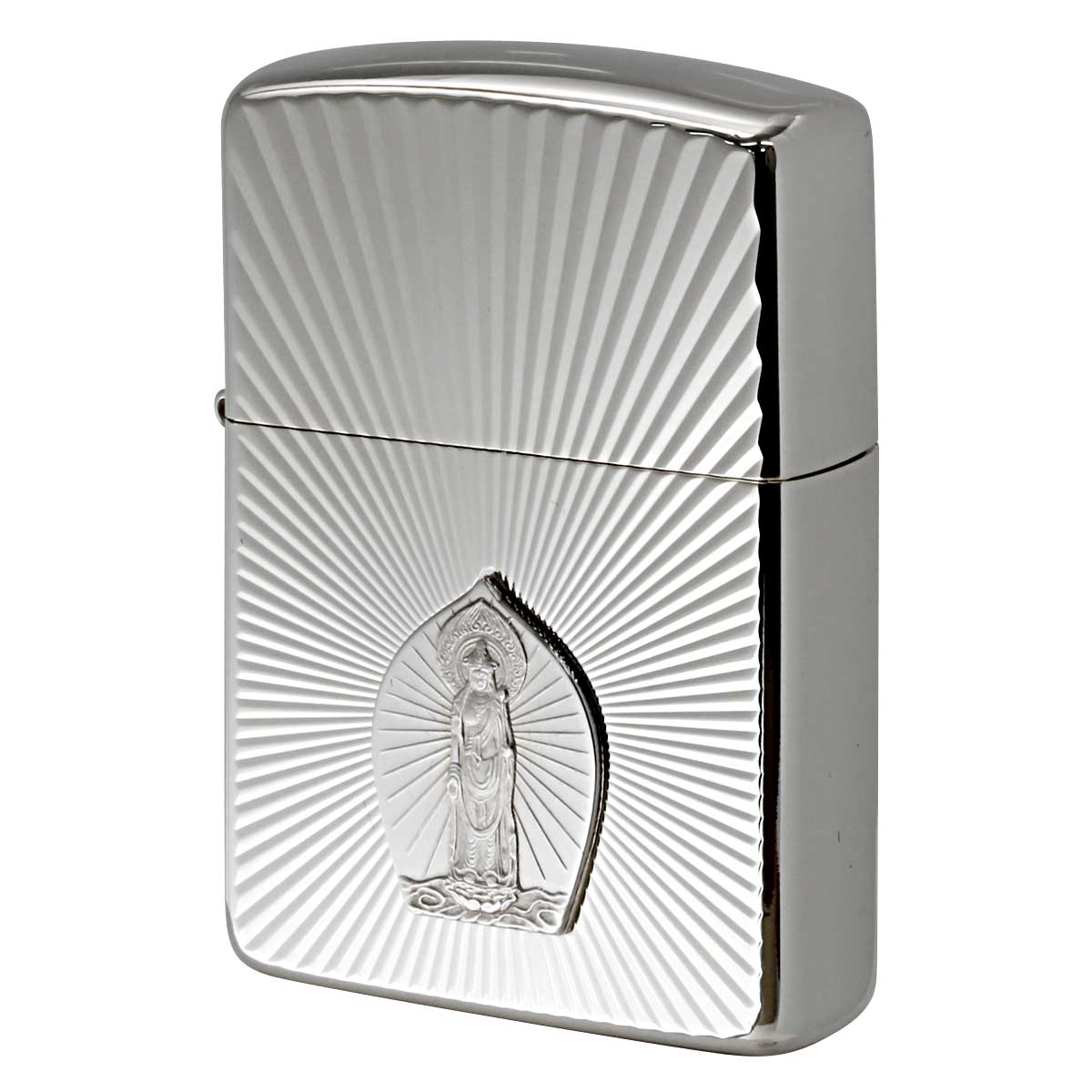 Zippo ジッポライター ARMOR アーマー 純銀1000プレート貼り 観世音菩薩 プレゼント 贈り物 信仰
