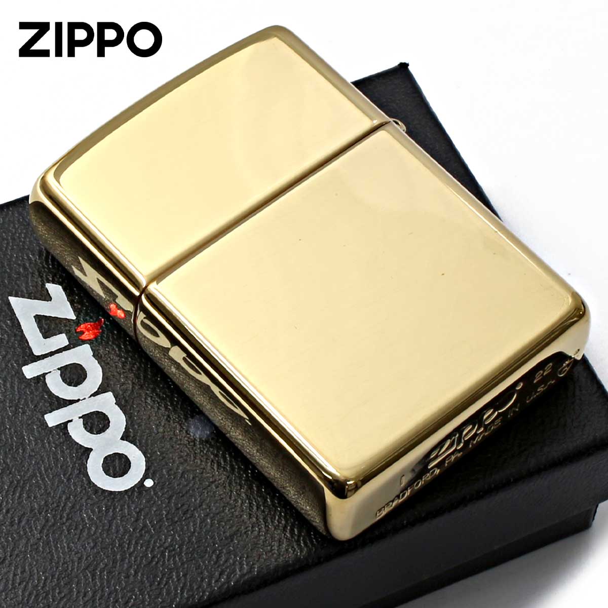 ブラスポリッシュ Zippo ジッポライター アーマー 無地 真鍮無垢