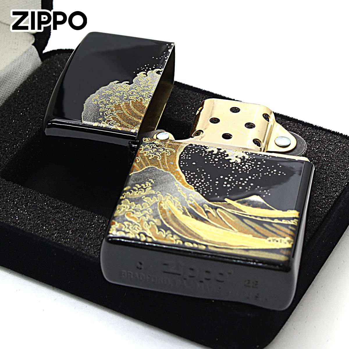 ZIPPO Zippo ジッポライター 本金蒔絵 波富士 伝統工芸 和柄