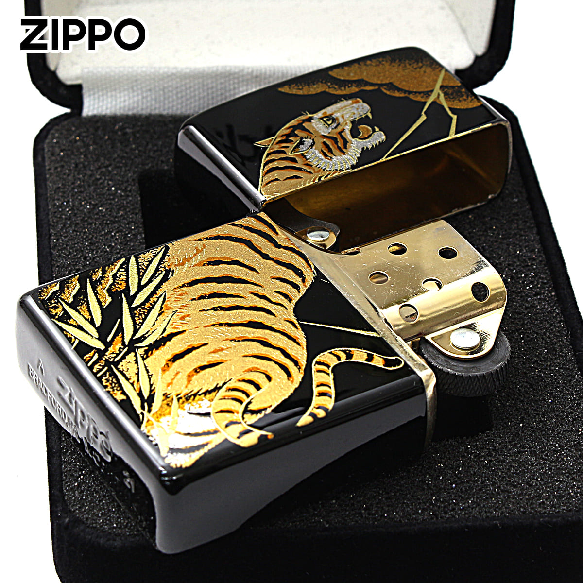 ZIPPO Zippo ジッポライター 本金蒔絵 タイガー 伝統工芸 和柄