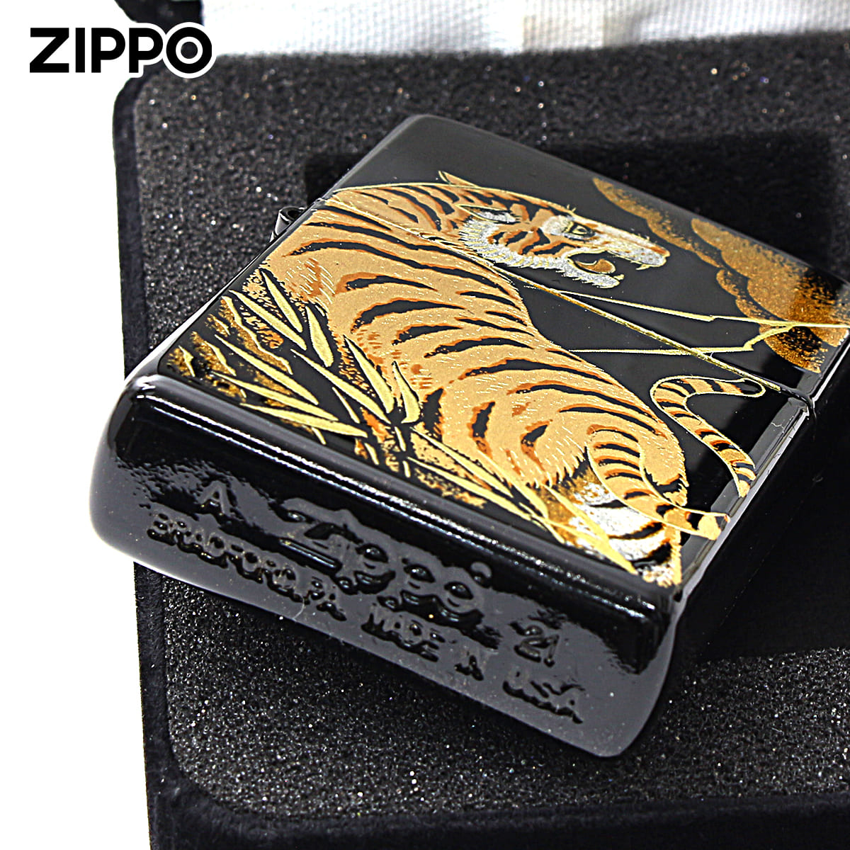 Zippo ジッポー ポケットウォッチ タイムタンク ゴールド タイガーデザイン Zippo ジッポー ポケットウォッチ タイムタンク ゴールド