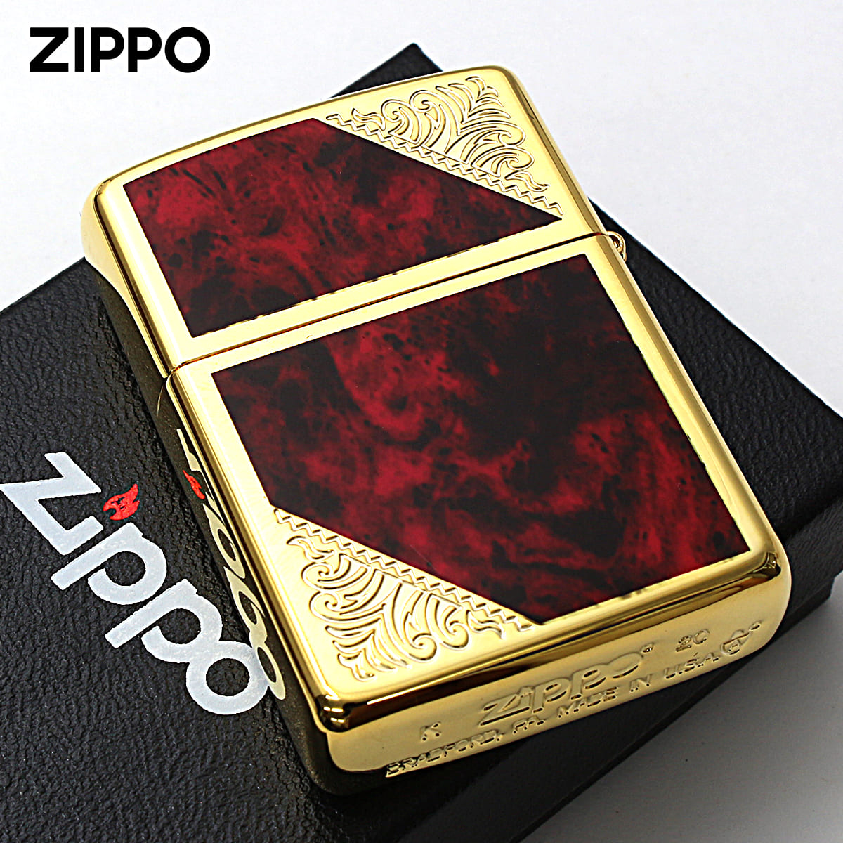 大理石調zippo Zippo ジッポー アーマー 大理石調 マーブル柄 ブルー クロス