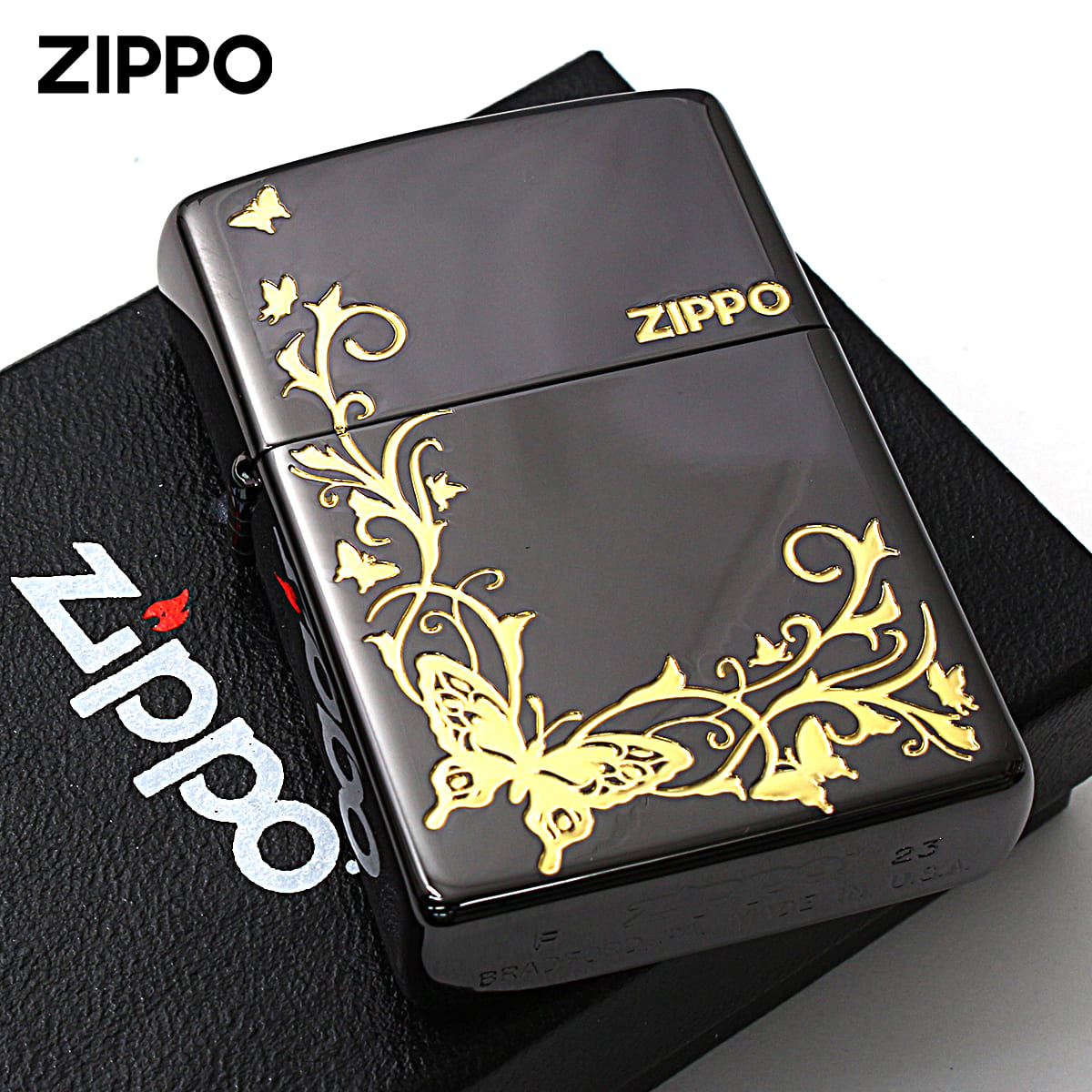 ZIPPO（ジッポー） ジッポライター バタフライ アラベスク 蝶々 唐草 