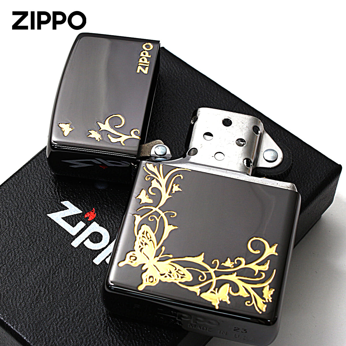 ZIPPO（ジッポー） ジッポライター バタフライ アラベスク 蝶々 唐草 