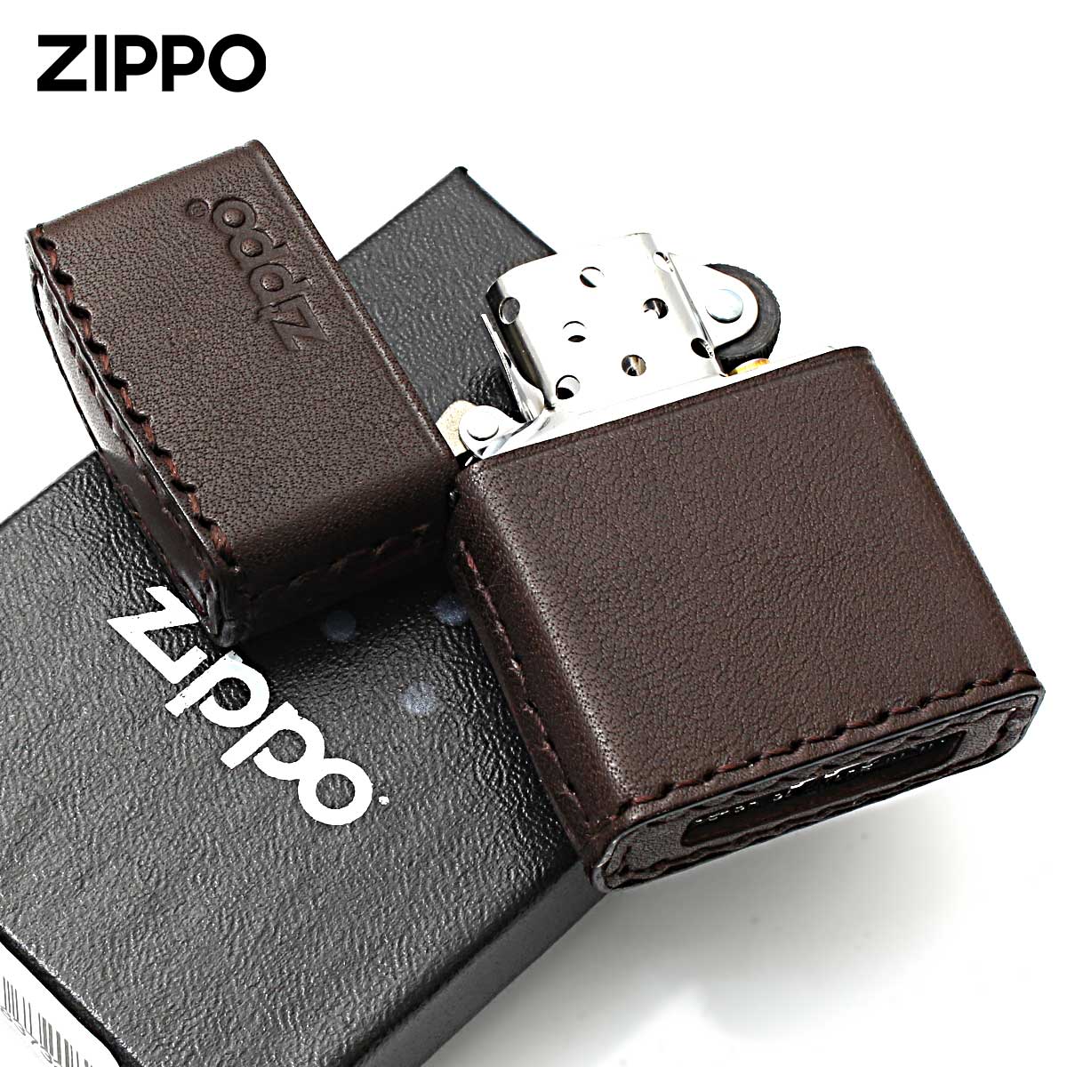 ZIPPO（ジッポー） ジッポライター 革巻き 牛革 レザー ジッポ ロゴ 