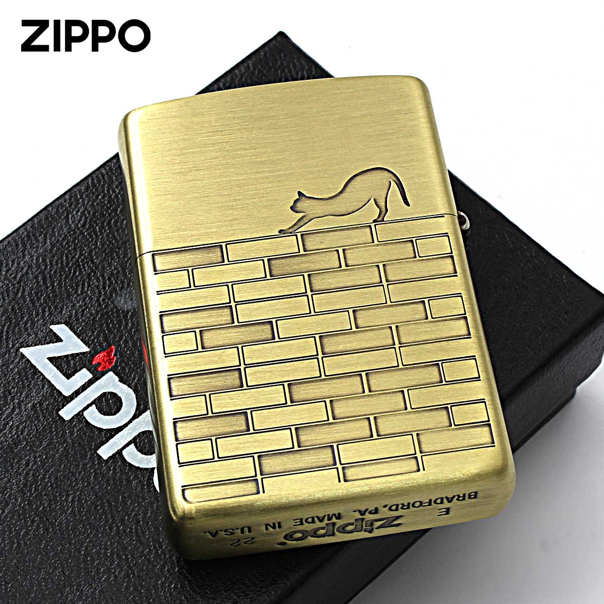 ZIPPO Zippo ジッポライター ネコ 猫 Cat キャットウォーク ブラス CAT