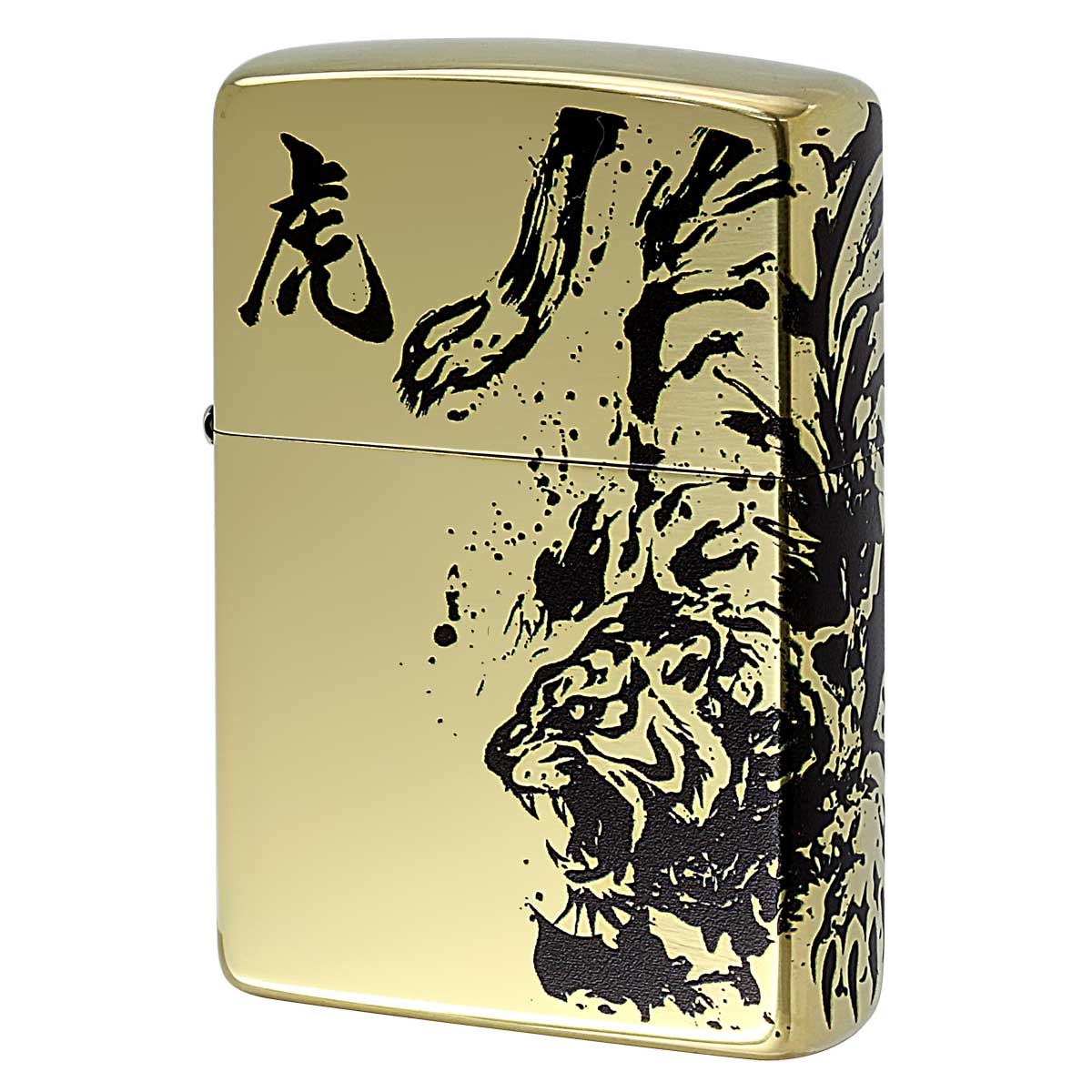 ZIPPO（ジッポー） ジッポライター タイガー 龍虎 墨絵繋ぎ絵 ブラス 